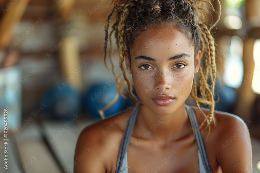Motivated athlete woman with muscular body determination winner champion, Generative AI Motivated athlete woman with muscular body determination winner champion, Generative AI