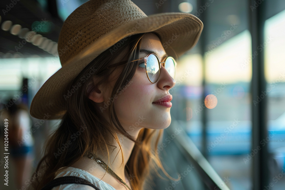 Planning traveling trip person with baggage at airport bus train station, Generative AI photo Planning traveling trip person with baggage at airport bus train station, Generative AI photo