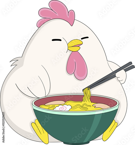 delicious chicken flavored ramen noodles with free choice of toppings