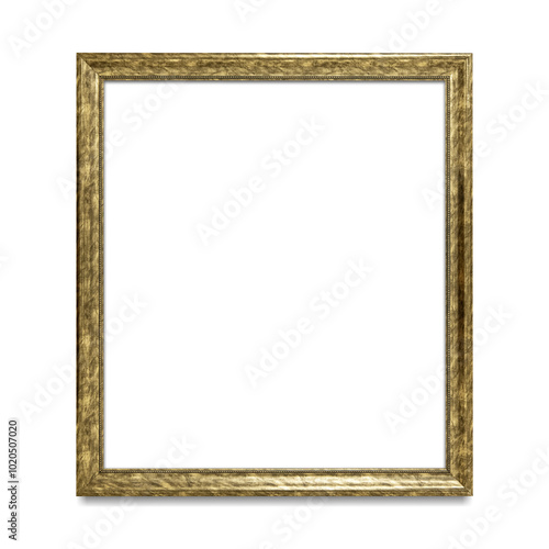 Gold picture frame transparent png