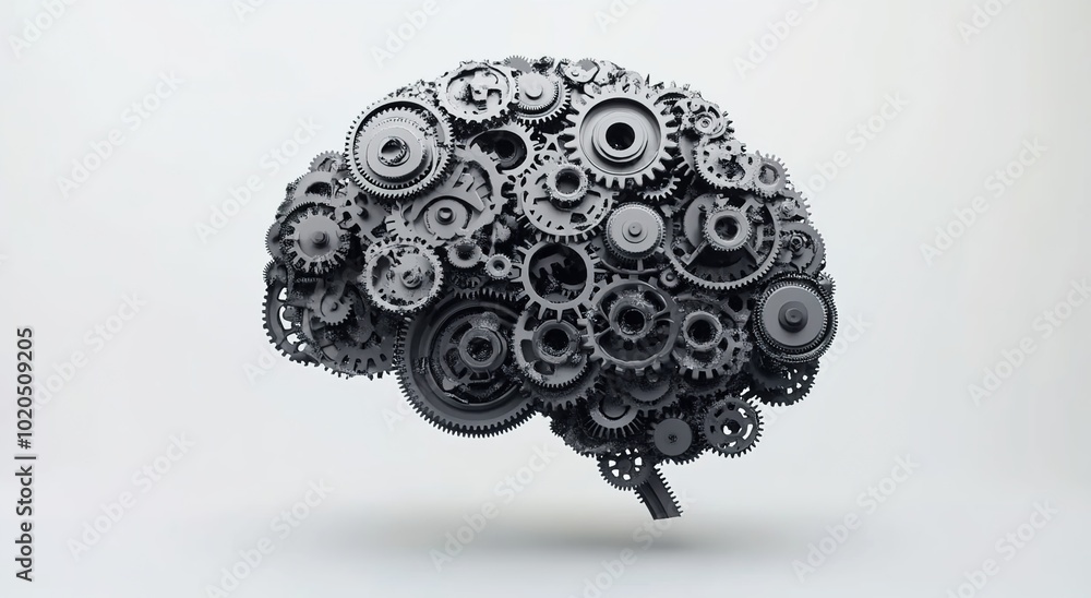 A brain made of gears and cogs, representing the mechanics behind AI learning
A brain made of gears and cogs, representing the mechanics behind AI learning