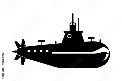 submarine silhouette vector