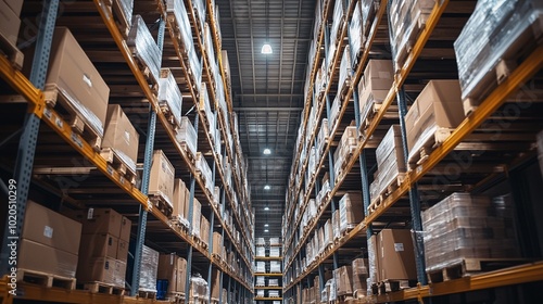 efficient warehouse operations focusing on organized logistics inventory management space optimization and streamlined order fulfillment for effective supply chain management and performance