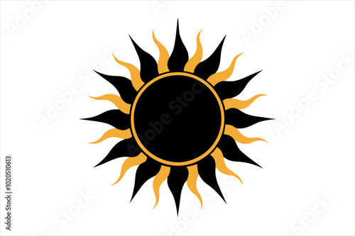 sun silhouette vector