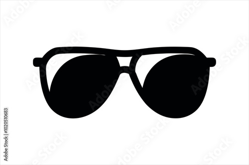 sunglass silhouette vector