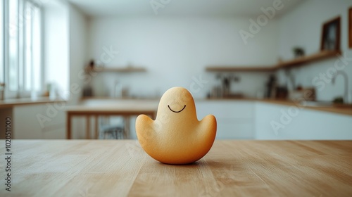 Adorable Rubber Duck Toy in a Kitchen, Fun Gift for Children photo