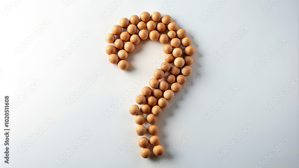 Explore creative ideas with a minimalist question mark design, utilizing small wooden balls to inspire thought-provoking concepts and engaging visual storytelling. Let creativity flow freely. Explore creative ideas with a minimalist question mark design, utilizing small wooden balls to inspire thought-provoking concepts and engaging visual storytelling. Let creativity flow freely.