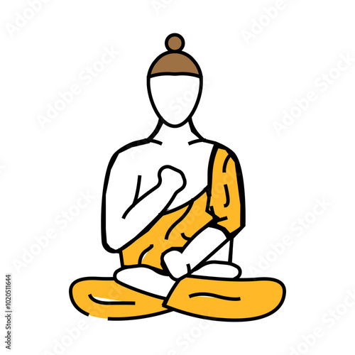 bodhisattva buddhism line icon vector. bodhisattva buddhism sign. isolated symbol illustration