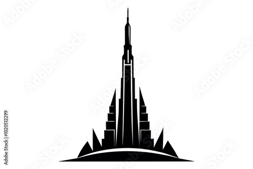 skyscraper silhouette vector