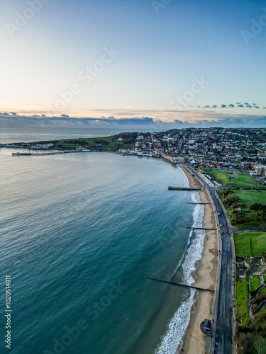 Wallpaper Mural Swanage in the early morning by drone Torontodigital.ca