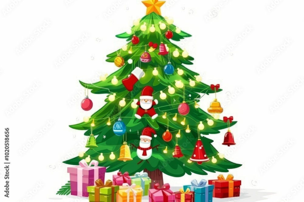 Joyful Christmas Tree and Gifts Joyful Christmas Tree and Gifts