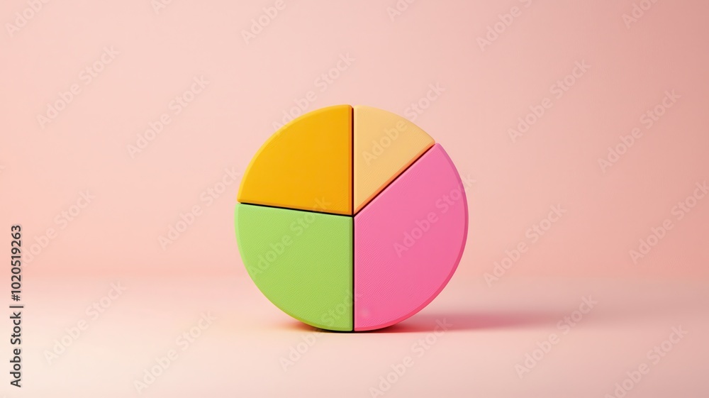 A detailed 3D illustration of a pie chart representing portfolio allocation, designed to visually depict different asset classes or investments. A detailed 3D illustration of a pie chart representing portfolio allocation, designed to visually depict different asset classes or investments.