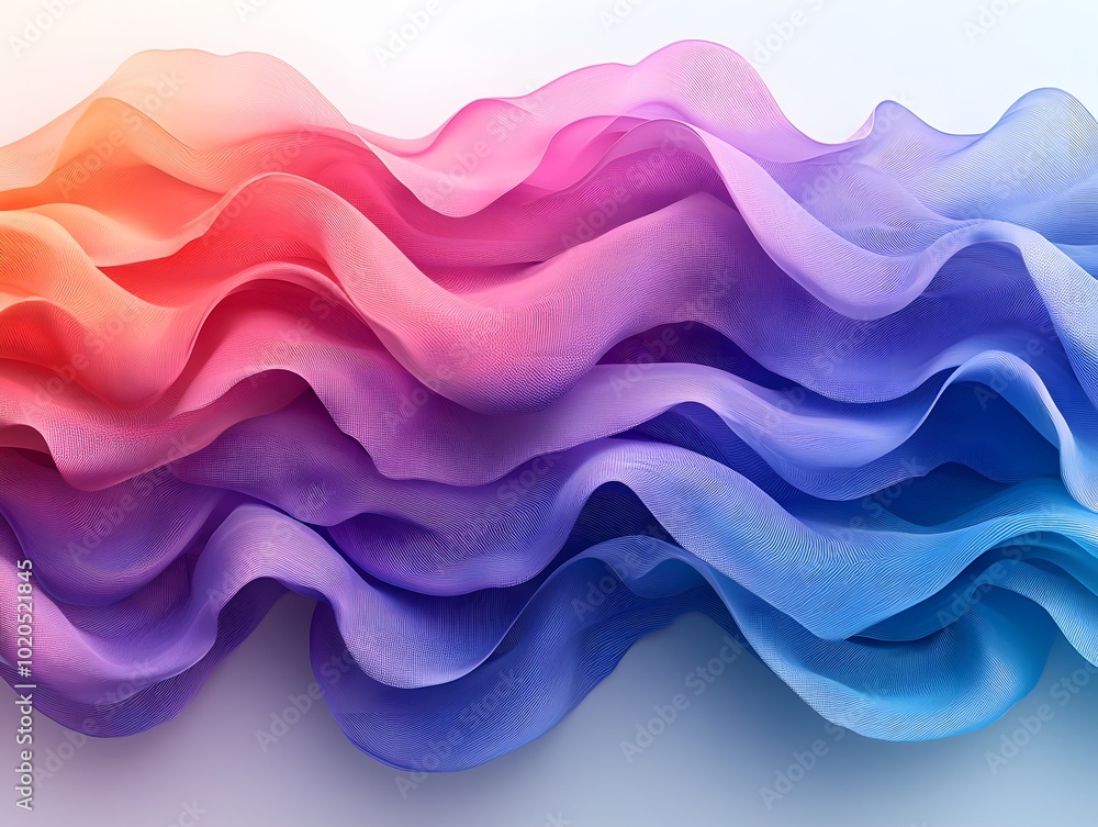 Soft Flowing Lines in Rhythmic Movement of Color Soft Flowing Lines in Rhythmic Movement of Color