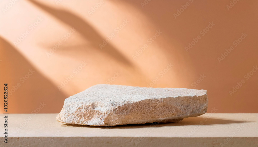 Blank product podium. Minimal scene mockup with beige stone, product podium with copy space, promotions, cosmetic product showcases. copy space Blank product podium. Minimal scene mockup with beige stone, product podium with copy space, promotions, cosmetic product showcases. copy space