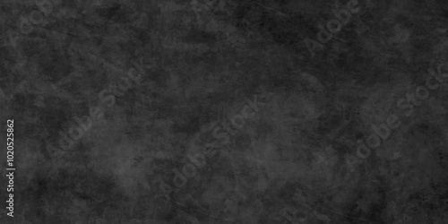 Dark Black background texture, old vintage charcoal black backdrop paper with watercolor. Abstract background with black wall surface, black stucco texture. Black gray satin dark texture luxurious.
