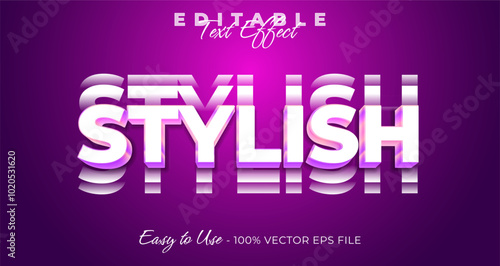 Stylish typography trendy editable text effect