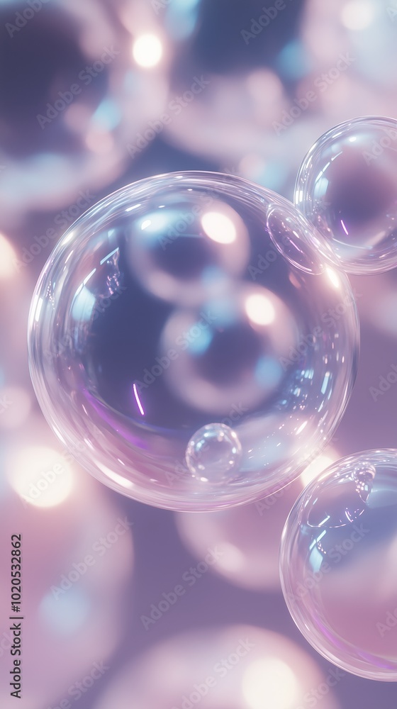 Close-up of shimmering soap bubbles reflecting lights in a blurred background, creating an ethereal atmosphere in a playful setting Close-up of shimmering soap bubbles reflecting lights in a blurred background, creating an ethereal atmosphere in a playful setting