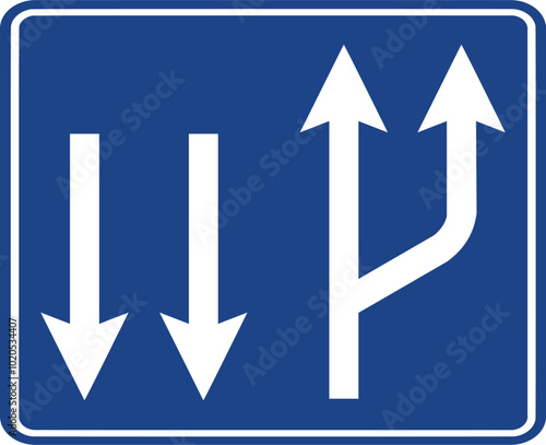 Lane Regulation signs, Information signs, Road signs in Turkey. Standard traffic signs on Turkish highways. (Turkish: Karayolları standart trafik işaret levhaları, Bilgi işaretleri)