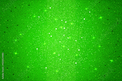 Realistic vector gradient background. Shiny green horizontal backdrop. Luxury banner template. Outer space with stars
