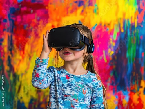 Virtual reality arts and crafts sessions for young children to express their creativity