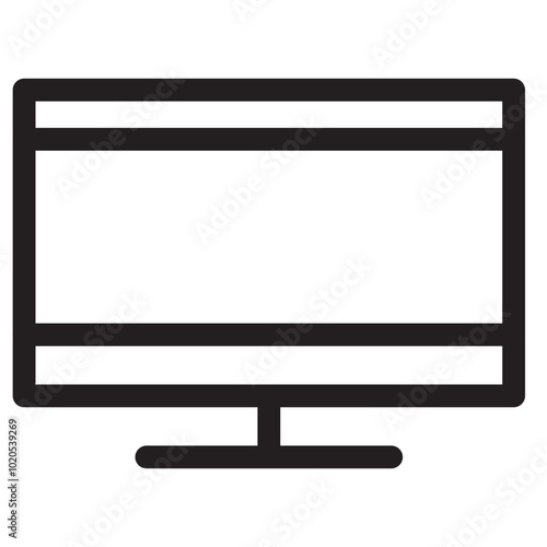 monitor line icon