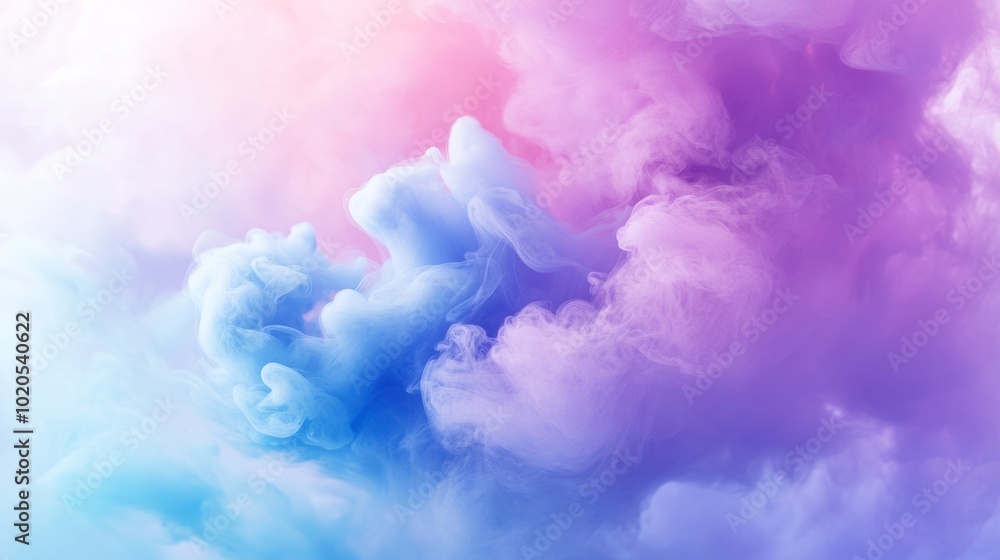 A mesmerizing cloud of colored ink mixing in water, showcasing vibrant hues of purple, blue, and pink, presented on a bright white background for versatile designs. A mesmerizing cloud of colored ink mixing in water, showcasing vibrant hues of purple, blue, and pink, presented on a bright white background for versatile designs.