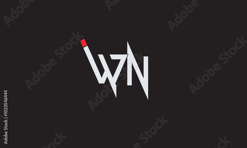 WN, NW, W, N Abstract Letters Logo Monogram