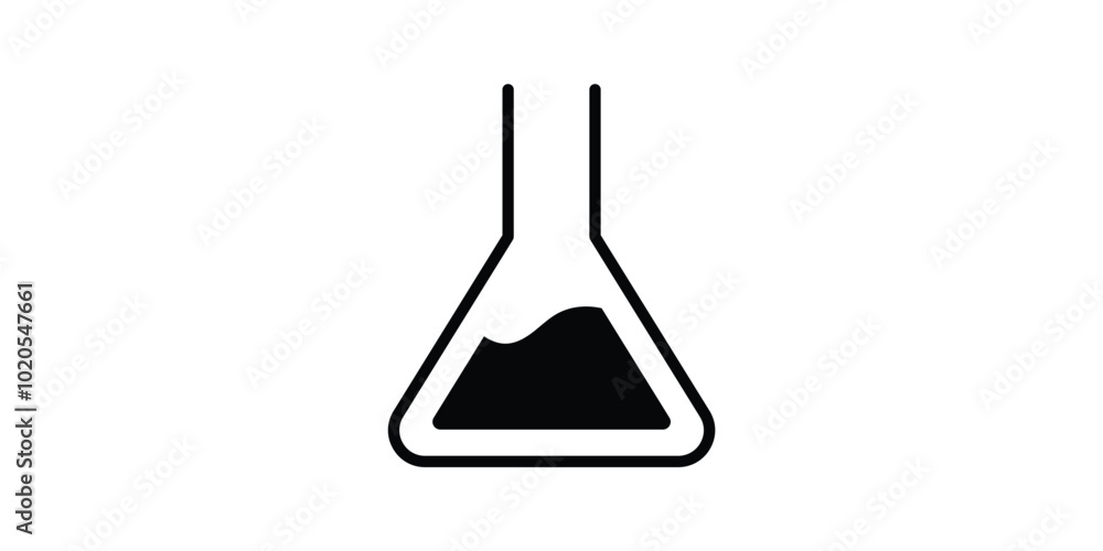 Fototapeta premium Laboratory beaker icon. Lab flask icon.