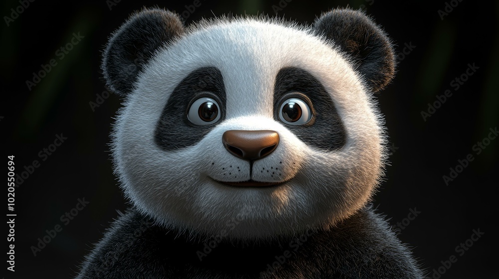 Obraz premium Cute Panda Toy Stuffed Animals - Adorable Plush Toy for Children and Collectors