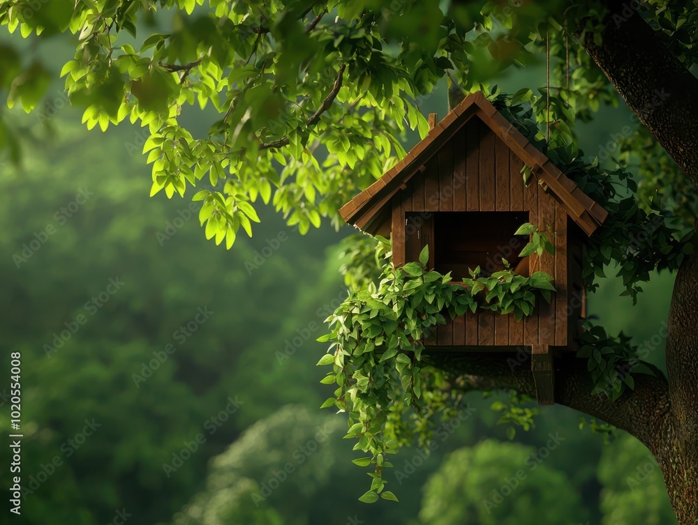 Taking a rest in a treehouse, elevated among the branches and leaves, take a rest, treehouse rest Taking a rest in a treehouse, elevated among the branches and leaves, take a rest, treehouse rest