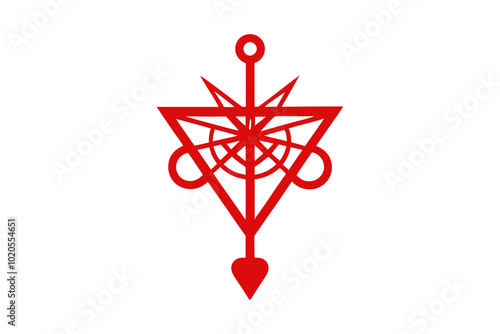 Haitian Vodou Veve Symbol Vector Illustration