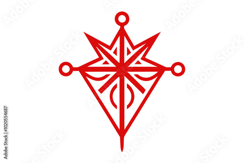 Haitian Vodou Veve Symbol Vector Illustration