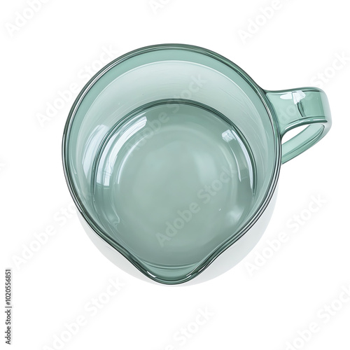 Glass pitcher, white isolate background photo