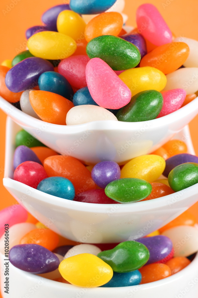 Balas diversas, bala de goma, jujubas e marshmallow Balas diversas, bala de goma, jujubas e marshmallow