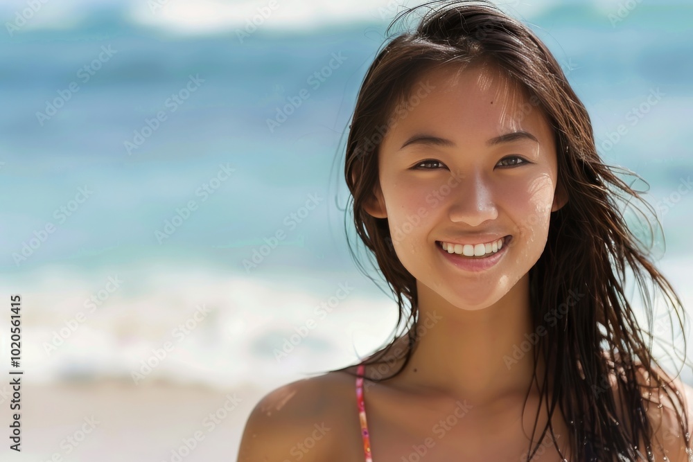 portrait of a person on the beach portrait of a person on the beach