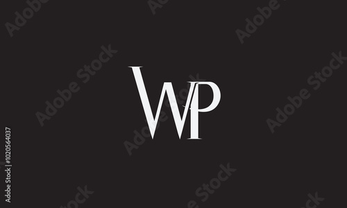 WP, PW, W, P Abstract Letters Logo Monogram