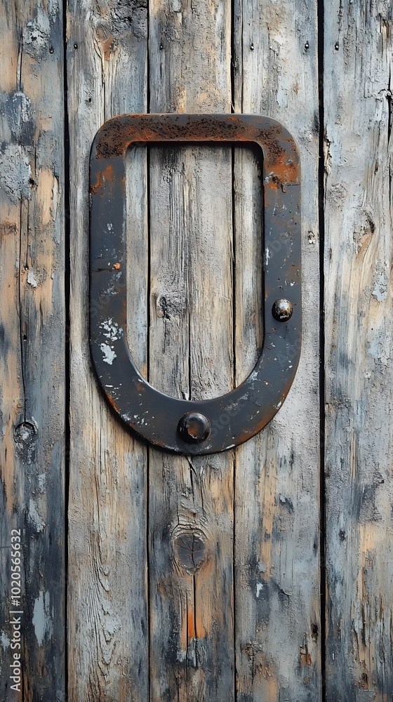 A rustic wooden background with an old steel A rustic wooden background with an old steel
