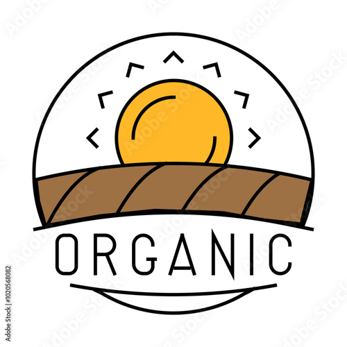 organic product label warning line icon vector. organic product label warning sign. isolated symbol illustration