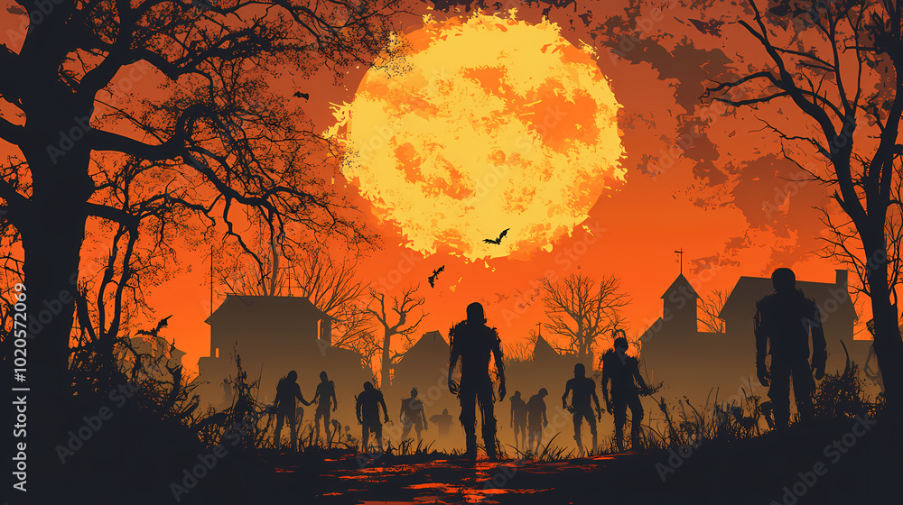 Halloween invitation to zombie party vector image Halloween invitation to zombie party vector image