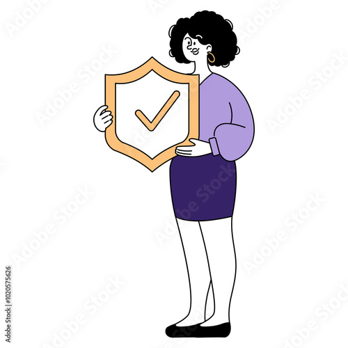 Businesswoman. Flat Vector Illustration