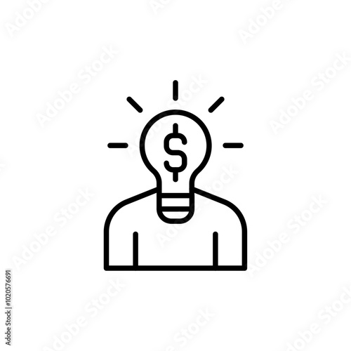 Financial advisor outline icons, minimalist vector illustration ,simple transparent graphic element .Isolated on white background