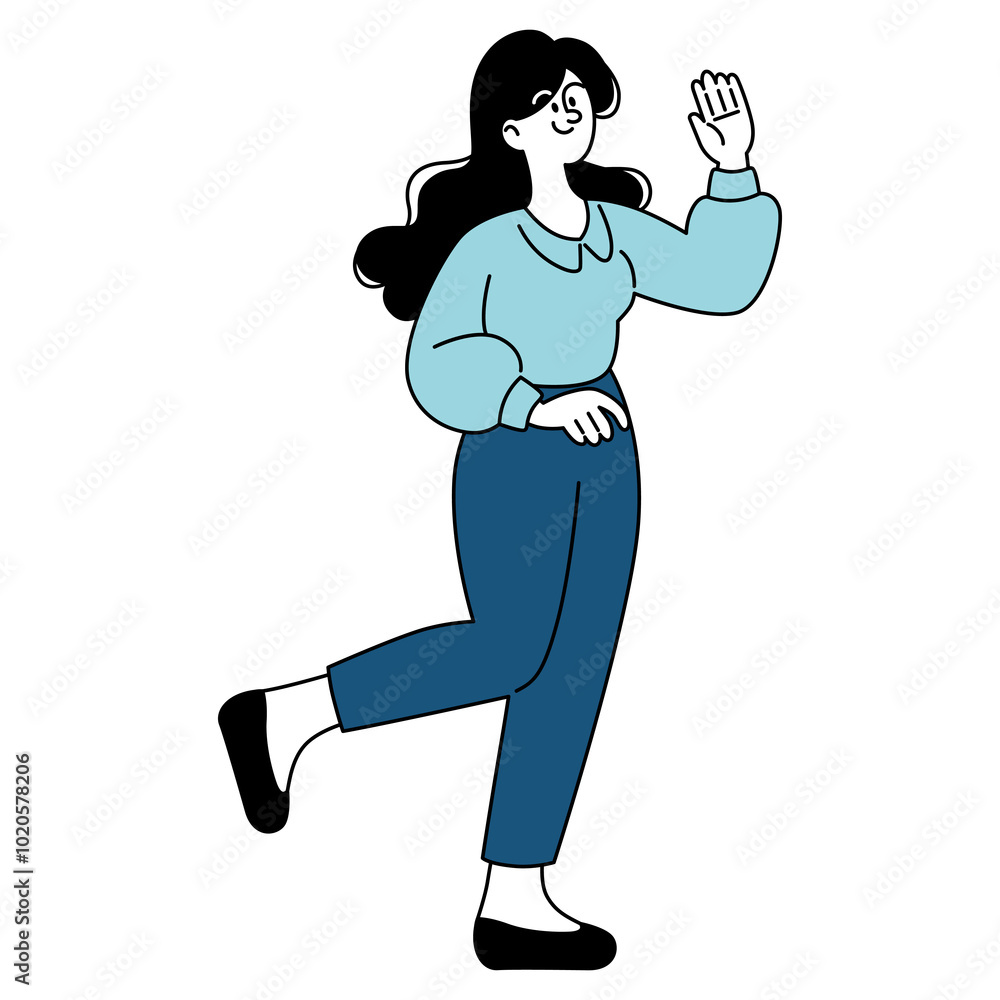 Businesswoman. Flat Vector Illustration Businesswoman. Flat Vector Illustration