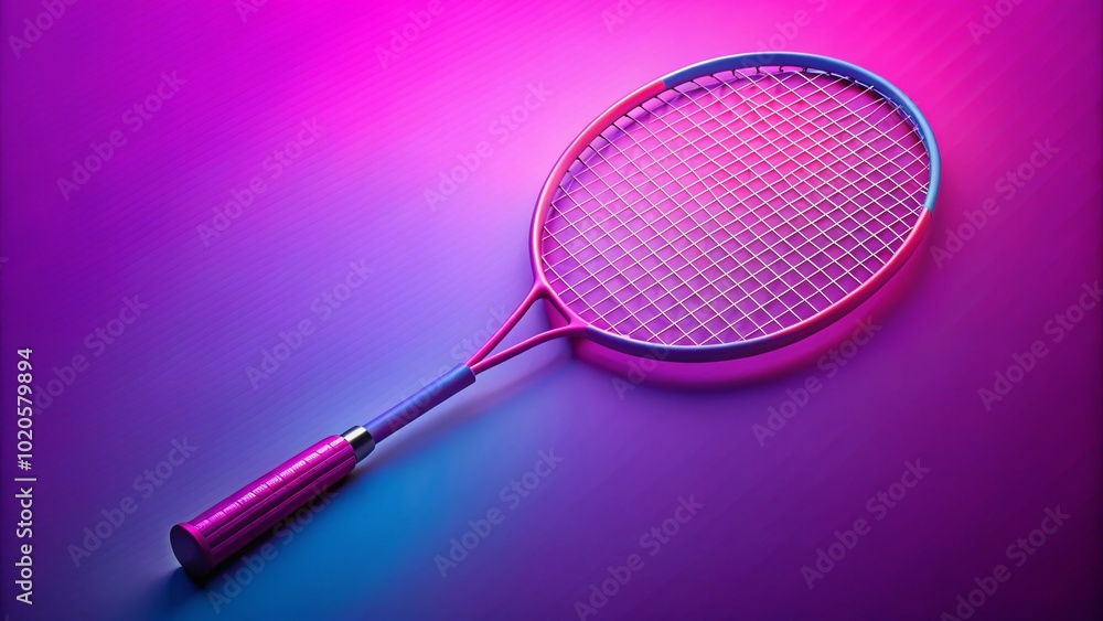 Captivating pink and purple badminton racket illustration, designed for sports and fitness fans, perfect for enhancing Captivating pink and purple badminton racket illustration, designed for sports and fitness fans, perfect for enhancing