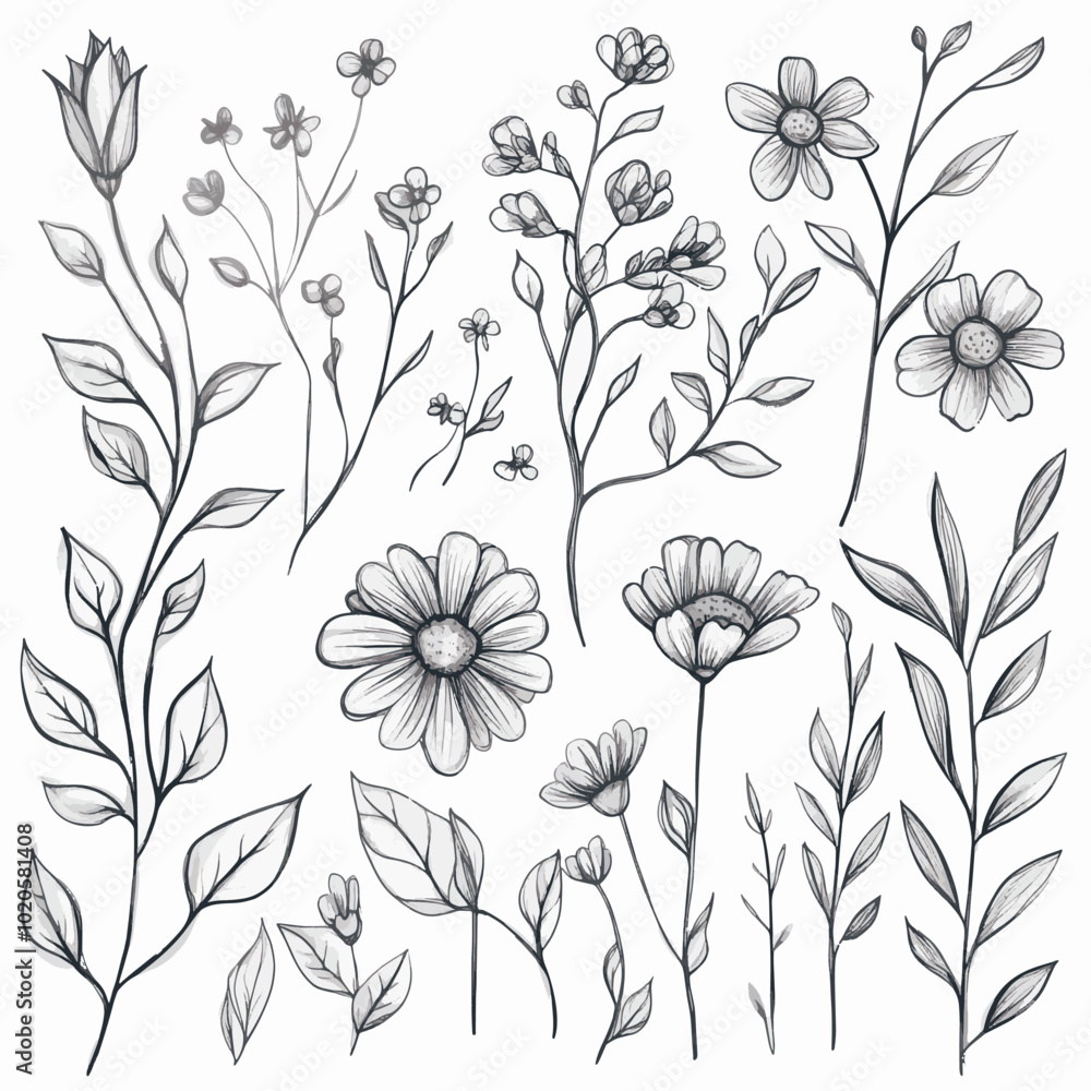 minimal botanical graphic sketch drawing minimal botanical graphic sketch drawing
