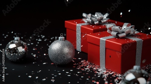 The Red Gifts with Ornaments photo