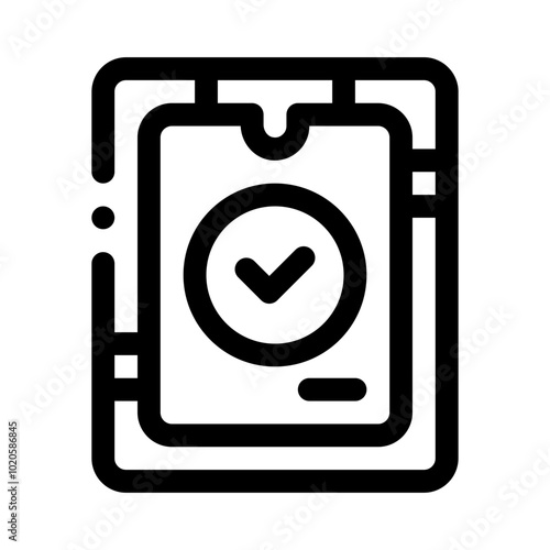 Clipboard with Checkmark line icon