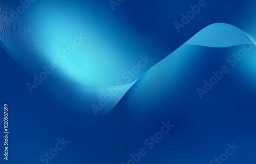 Abstract blue background with a wave-like shape in the center