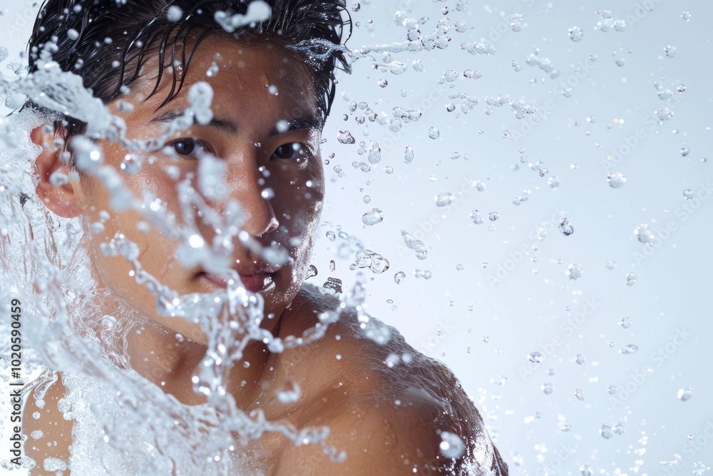 Fototapeta premium person in water