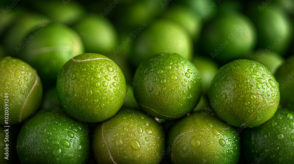 image of all green tennis balls image of all green tennis balls