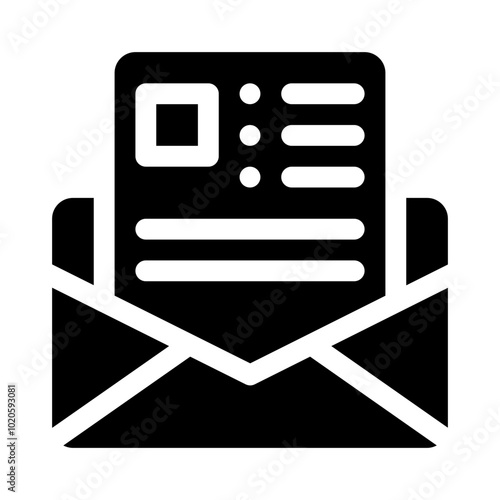 Newsletter glyph icon